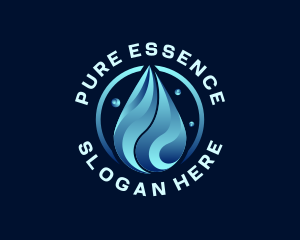 Pure - Liquid Water Droplet logo design