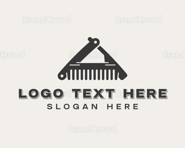 Comb Razor Barbershop Logo