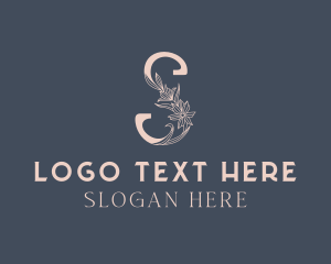 Events Place - Floral Beauty Letter S logo design