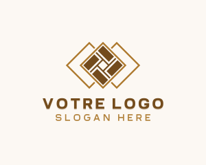 Tile Flooring Pavement Logo