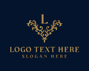 Meditation - Golden Ornament Luxury logo design