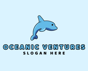 Baby Dolphin Animal logo design