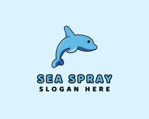 Baby Dolphin Animal logo design