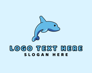 Baby Dolphin Animal Logo