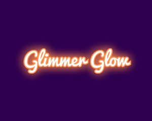 Orange Neon Sign logo design