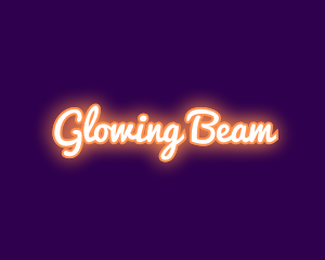 Orange Neon Sign logo design