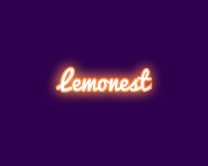 Glow - Orange Neon Sign logo design