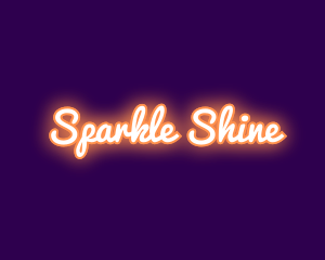 Dazzle - Orange Neon Sign logo design