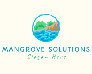 Mangrove - Natural Water Trees logo design