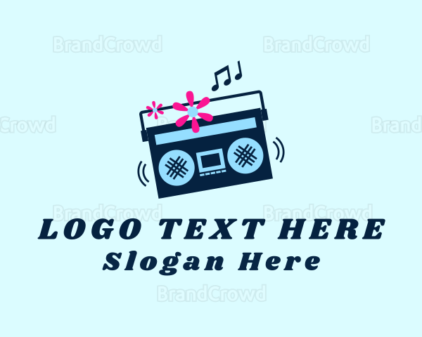 Flower Boombox Radio Logo