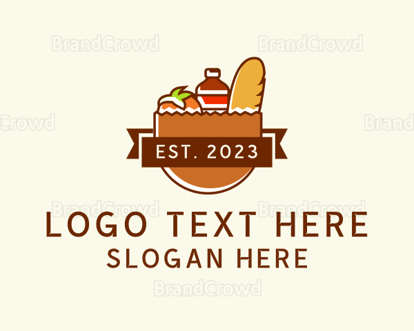 Grocery Takeout Bag Logo