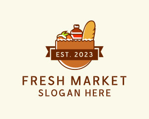 Stall - Grocery Takeout Bag logo design