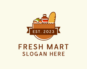 Supermarket - Grocery Takeout Bag logo design