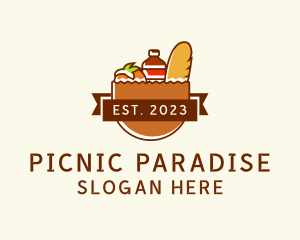 Picnic - Grocery Takeout Bag logo design