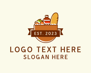 Grocery Store - Grocery Takeout Bag logo design