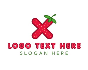 Berry - Berry Fruit Letter X logo design