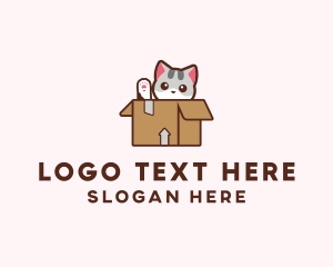 Pussy - Pet Cat Box logo design