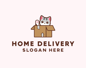 Pet Cat Box logo design