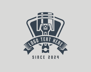 Mechanic - Piston Wrench Repair logo design