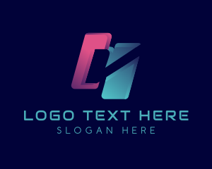Letter V - Negative Space Letter V Business logo design