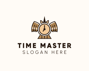 Time Clock Wings logo design