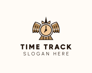 Time Clock Wings logo design