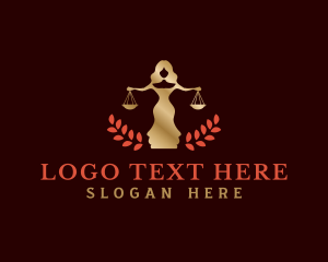 Lady - Justice Lady Law logo design