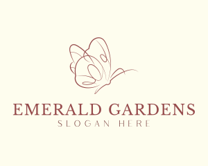 Beautiful Garden Butterfly logo design