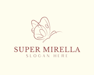 Spa - Beautiful Garden Butterfly logo design