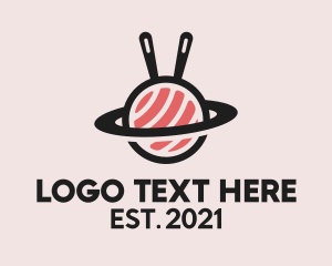 Dining - Sushi Orbit Planet logo design