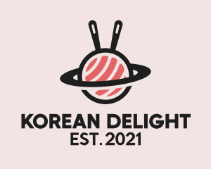 Korean - Sushi Orbit Planet logo design
