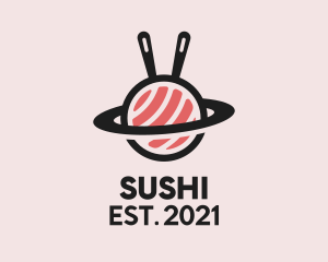 Sushi Orbit Planet  logo design