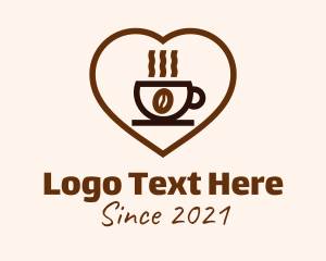 Coffee Bean - Coffee Cup Love logo design