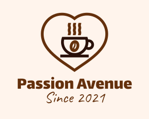 Passion - Coffee Cup Love logo design