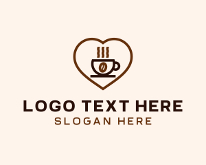 Lovely - Coffee Cup Love logo design