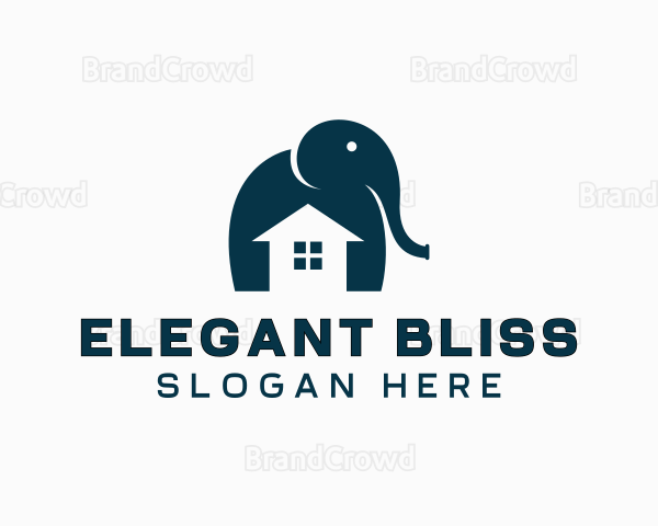 Elephant Animal Home Logo