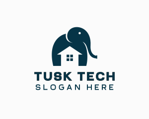 Elephant Animal Home logo design