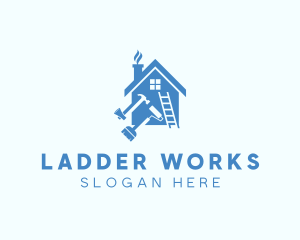 Ladder - Home Repair Carpentry logo design