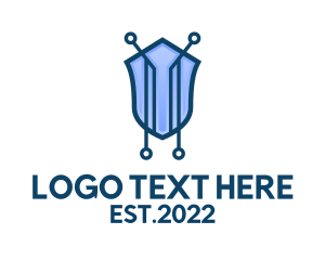 High Tech - Antivirus Shield App logo design