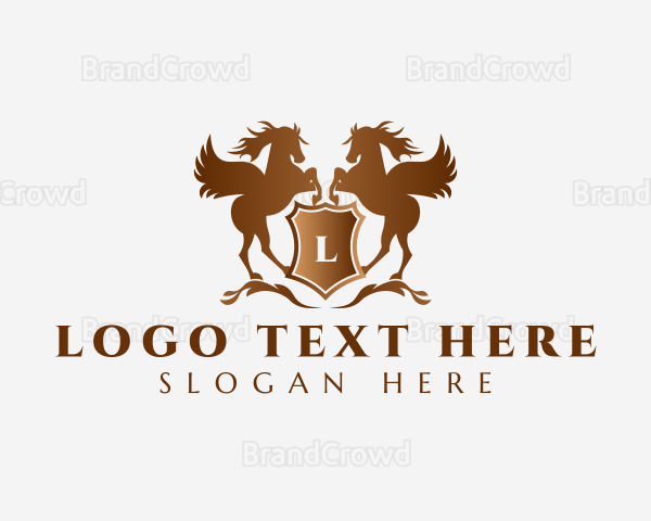 Pegasus Crest Vintage Lettermark Logo | BrandCrowd Logo Maker