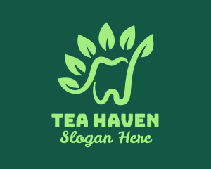 Green Natural Tooth logo design