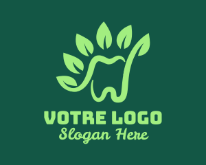 Molar - Green Natural Tooth logo design