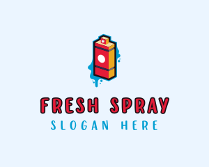 3D Spray Can logo design