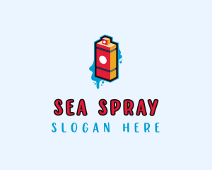 3D Spray Can logo design