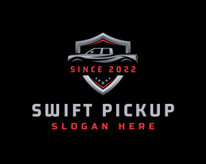 Pickup - Car Pickup Emblem logo design