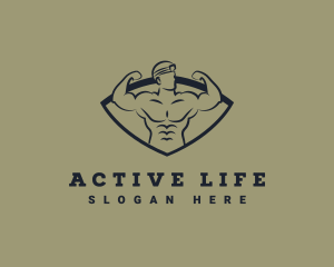 Physical Fitness Army logo design