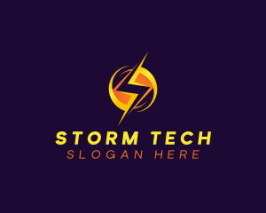 Storm - Voltage Lightning Power logo design