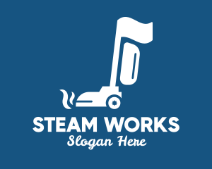 Steam - Vacuum Cleaner Flag logo design