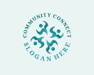 Human Community Crowd logo design