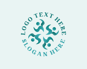 Learning - Human Community Crowd logo design